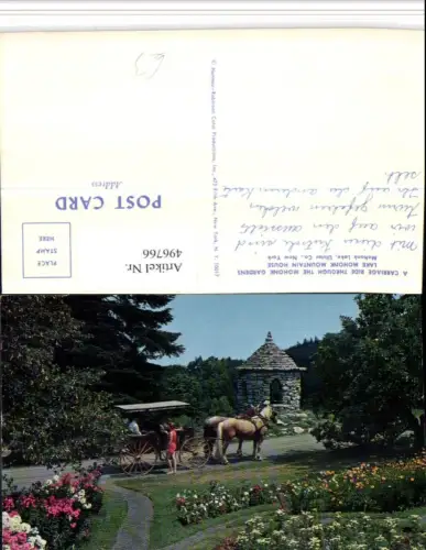 496766,New York Mohonk Lake Carriage Ride through the gardens Kutsche