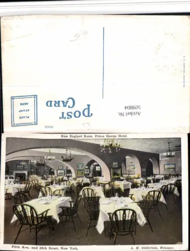 509804,New York Prince George Hotel New England Room Innenansicht