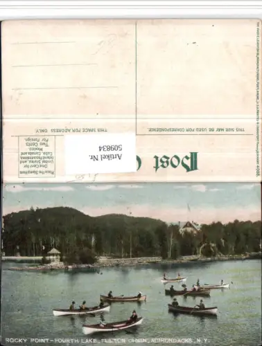 509834,New York Adirondacks Rocky Point Fourth Lake Fulton Chain Ruderboote