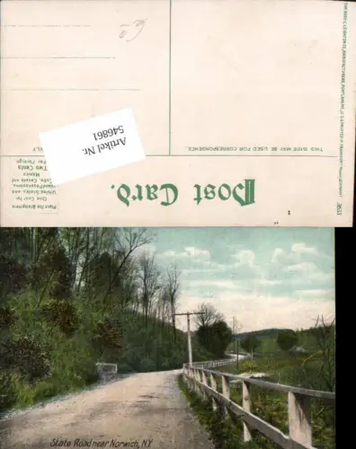 546861,New York Norwich Chenango County State Road near Norwich
