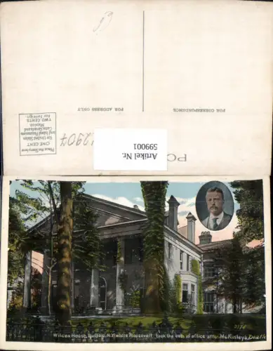 599001,USA New York Buffalo Wilcox House where Roosevelt took the oath of office alter McKinleys Death