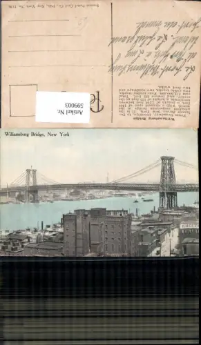599003,USA New York City Williamsburg Bridge Brücke Hängebrücke