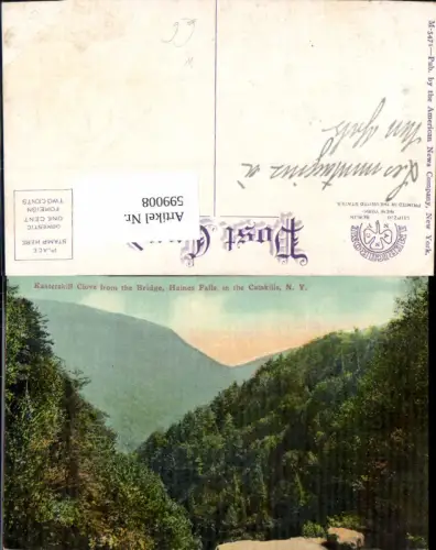 599008,USA New York Hunter Catskills Kaaterskill Clove from the Bridge Haines Falls