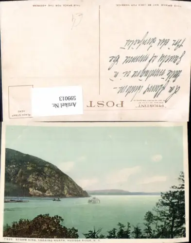 599013,USA New York Hudson River Storm King looking north Schiffe Dampfer
