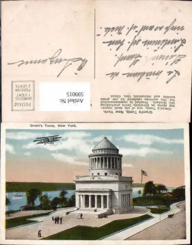 599015,USA New York City Grants Tomb Flugzeug Gruft Grabstätte