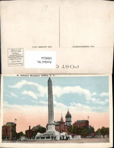 599024,USA New York Buffalo McKinley Monument Obelisk