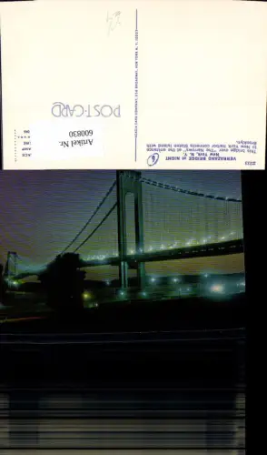 600830,Verrazoano Bridge at night Brücke New York City New York USA