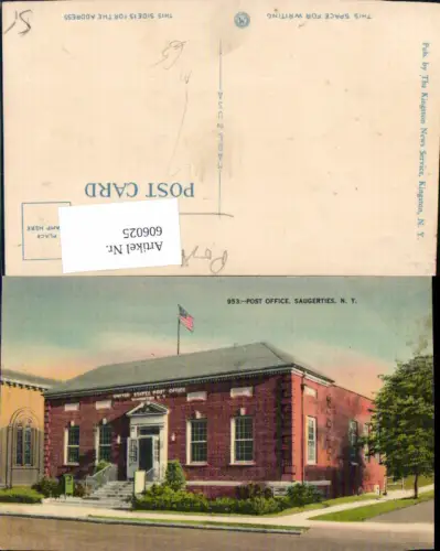606025,Post Office Saugerties Post Postamt New York