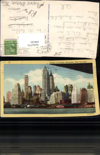 698244 New York City Skyline Lower Manhattan