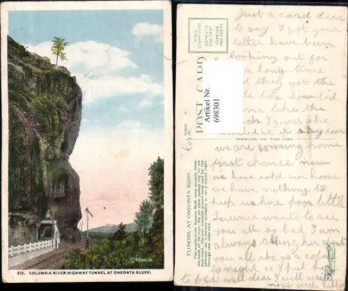 698301 Columbia River Highway Tunnel Oneonta Bluff. Otsego County New York