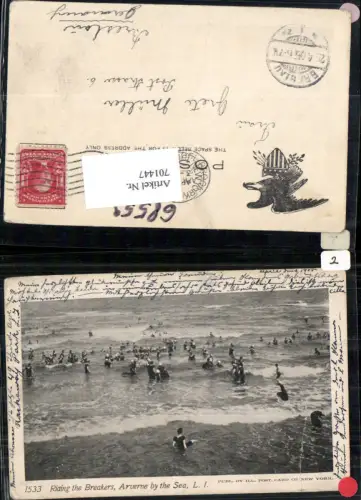 701447 New York Riaing the Breakers Meer Wellen Arverne by the Sea Long Island