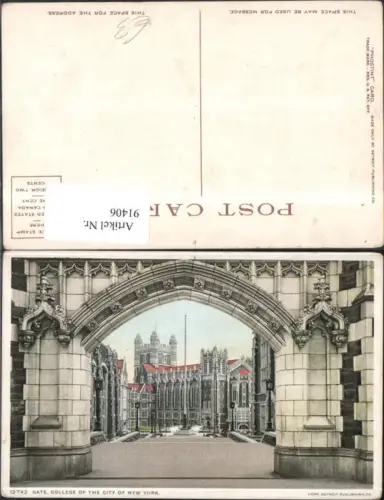 91406,New York City Gate College NYC Ansicht Tor