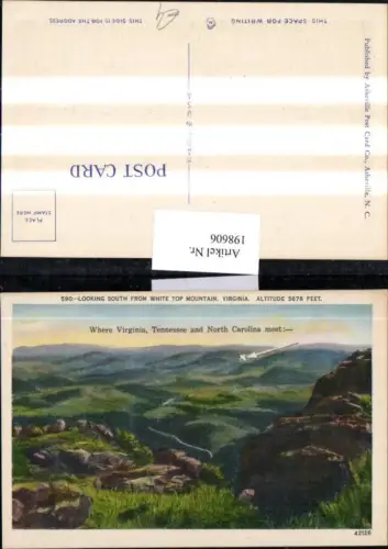198606,North Carolina Virginia looking south from White Top Mountain Partie