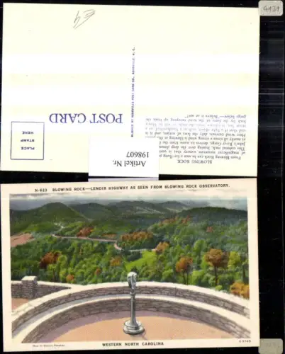 198607,Western North Carolina Blowing Rock Lenoir Highway as seen from Observatory