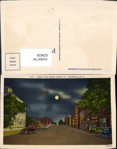 629628,Night-Time Scene Broad St Statesville North Carolina