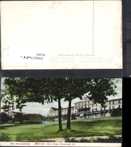 91393,Blue Ridge Mountains Pa. Blue Mountain House Frontansicht