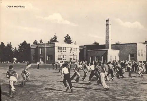 411494,Jumbo Post Card 20x25 Touch Football USA Sport High School Schule