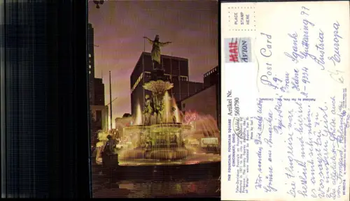 569790,USA The Fountain Fountain Square Cincinnati Ohio Beleuchteter Brunnen