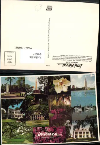 649017,Mehrbild Ak Louisiana The plantation homes Blumen USA