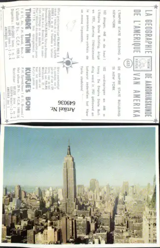 649036,New York City Empire State Building Tintin Kuifje 633 USA