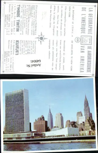 649041,New York Uno Le Batiment le UNO Tintin Kuifje 638 USA