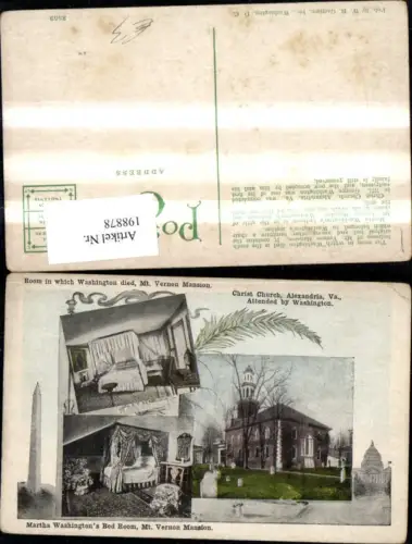 198878,Virginia Mount Vernon Washingtons Mansion Mehrbild Ak Christ Church Alexandira