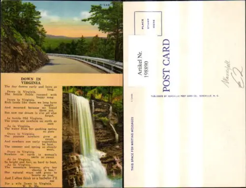 198890,Virginia Down in Virginia Spruch Text Wasserfall Strasse