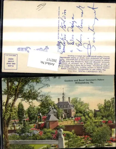 202717,Virginia Williamsburg Gardens and Royal Governors Palace Garten