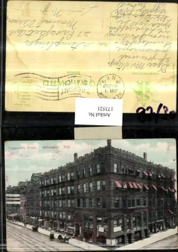 173521,Wisconsin Milwaukee Plankenton Hotel Gebäude