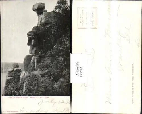 173522,Wisconsin Devils Lake Great Stone Face