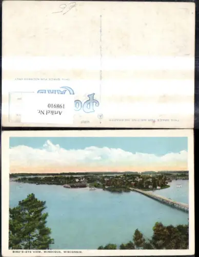 198910,Wisconsin Minocqua Birds Eye View