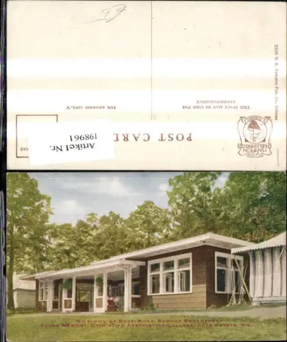 198961,Wisconsin Lake Geneva School of Boys Work Summer Encampment YMCA College Schule