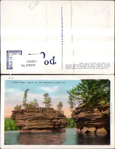 198963,Wisconsin Sugar Bowl Dells of the Wisconsin River Felsen