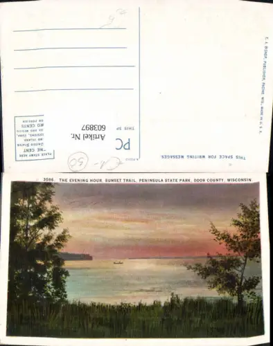 603897,The Evening Hour Sunset Trail Peninsula State Park Door County Wisconsin