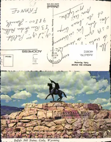 443052,Wyoming Cody Buffalo Bill Statue Denkmal