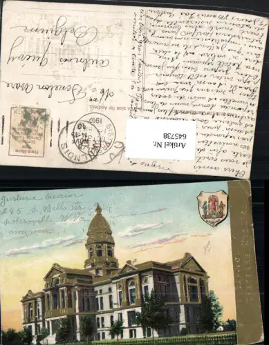 645738,Wyoming Cheyenne State Capitol Embossed Card