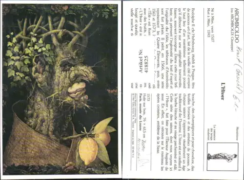 418825,Repro Künstler Ak Giuseppe Arcimboldo L Hiver Manierisme Metamorphose