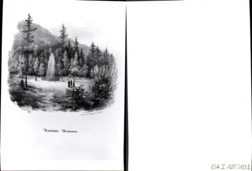 389912,Bad Ischl Lentner 1841 Rudolfs Brunnen Lichtbild Gedruckt J. Oberer Salzburg