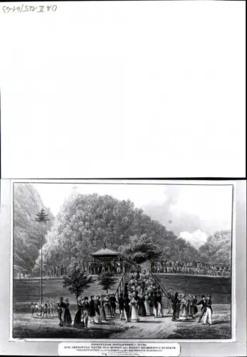 389929,Bad Ischl J. Trentsensky Festlichkeit m. Erzherzog Rudolph v. Erzherzog Maximilian Lichtbild