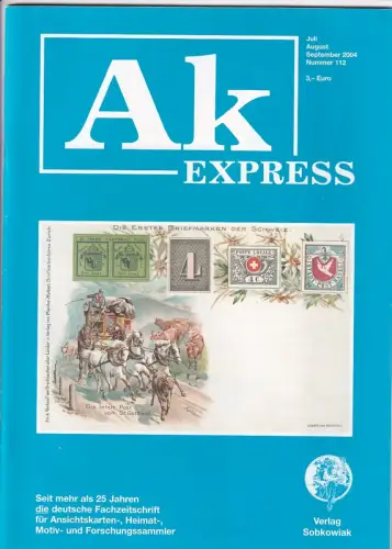 Ak Express Fachzeitschrift für Ansichtskarten Zeitschrift Nr. 112 2004