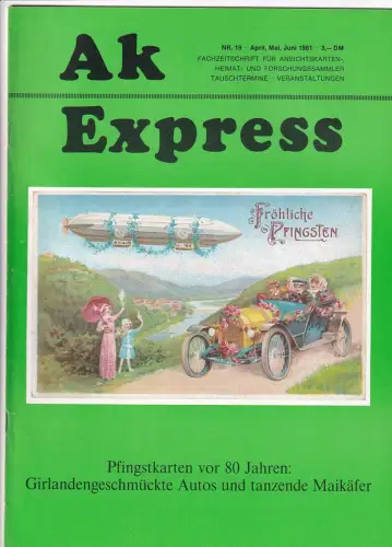 Ak Express Fachzeitschrift für Ansichtskarten Zeitschrift Nr. 19 1981