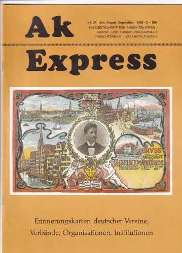 Ak Express Fachzeitschrift für Ansichtskarten Zeitschrift Nr. 24 1982