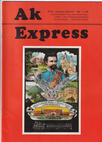 Ak Express Fachzeitschrift für Ansichtskarten Zeitschrift Nr. 28 1983