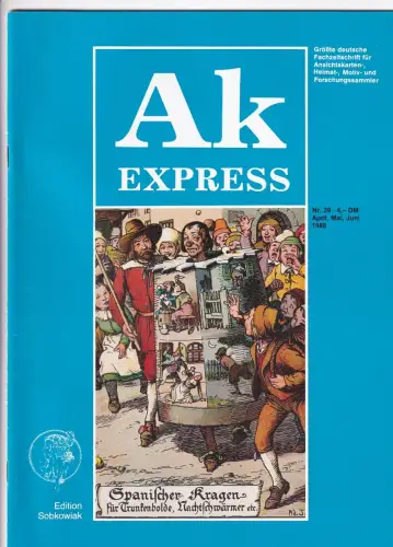 Ak Express Fachzeitschrift für Ansichtskarten Zeitschrift Nr. 39 1986
