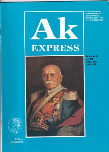 Ak Express Fachzeitschrift für Ansichtskarten Zeitschrift Nr. 51 1989