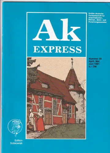 Ak Express Fachzeitschrift für Ansichtskarten Zeitschrift Nr. 59 1991