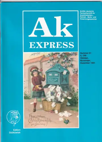 Ak Express Fachzeitschrift für Ansichtskarten Zeitschrift Nr. 61 1991