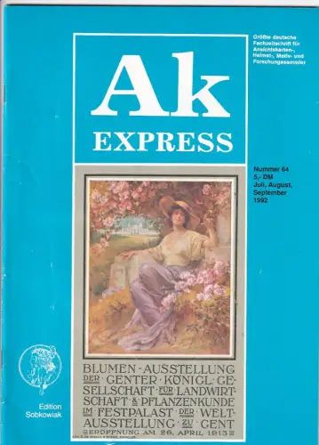 Ak Express Fachzeitschrift für Ansichtskarten Zeitschrift Nr. 64 1992