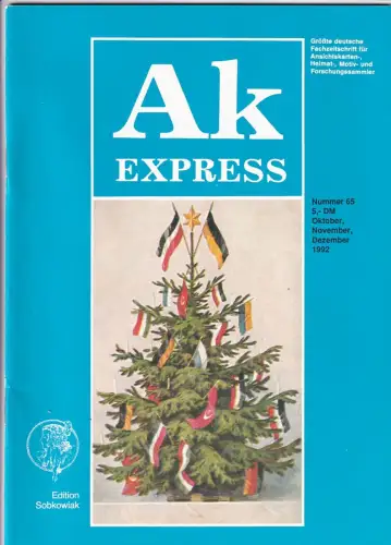 Ak Express Fachzeitschrift für Ansichtskarten Zeitschrift Nr. 65 1992