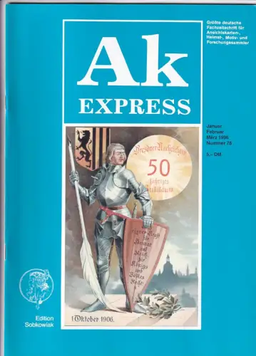 Ak Express Fachzeitschrift für Ansichtskarten Zeitschrift Nr. 78 1996